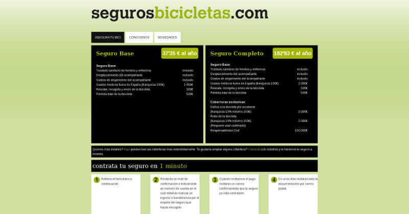 web corporativa joomla seguros para bicicletas