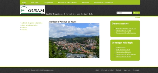 Página web Gusam home Web corporativa Joomla gusam