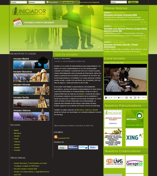 Web corporativa Joomla Iniciador