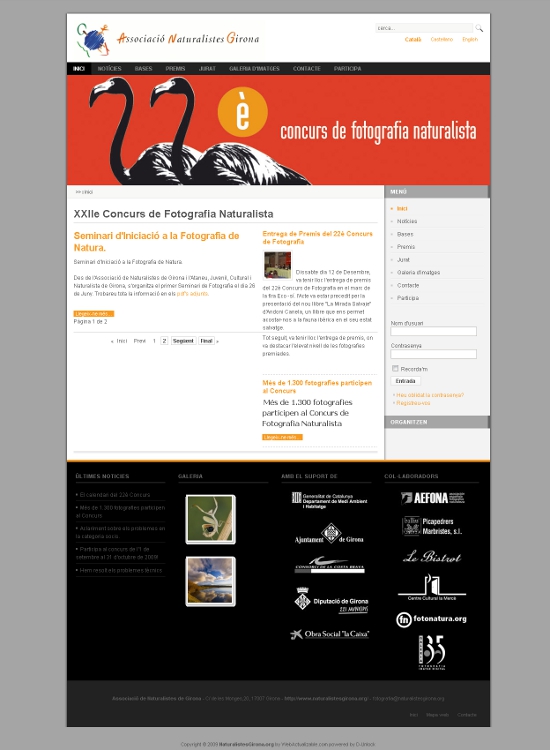 Web corporativa Joomla naturalistesgirona