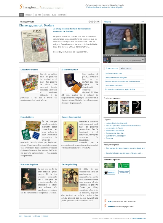 Página web S Web corporativa Joomla simagina