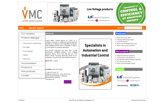 Web corporativa Joomla vector motor control