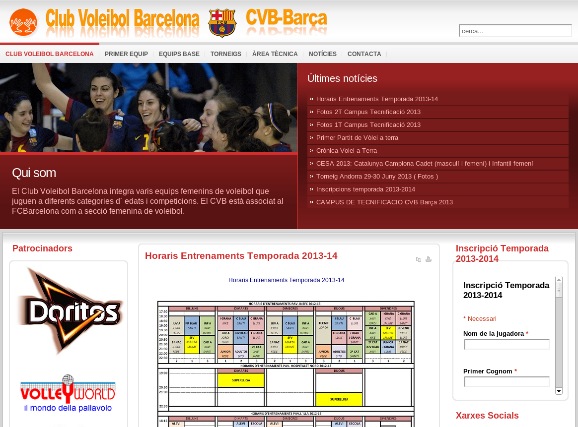 Página principal de C.V.Barcelona