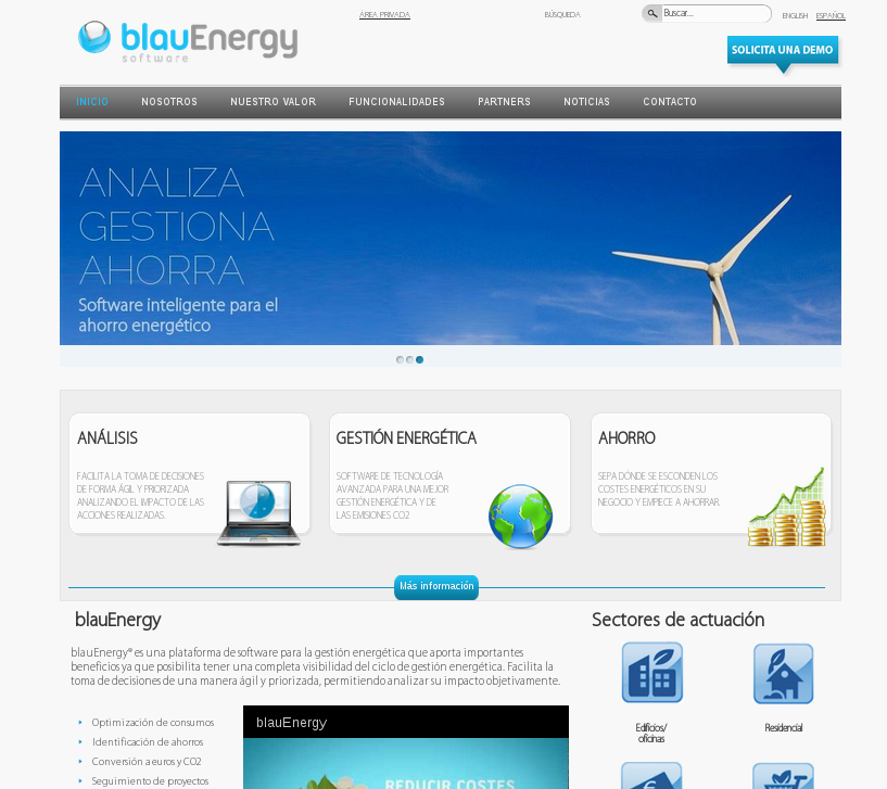 Homepage de Blau Energy