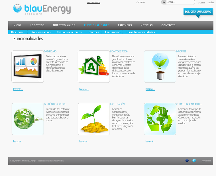 Página detalle Blauenergi Joomla 2.5