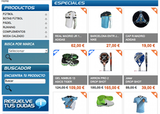 Home tienda online Joomla de Deportes Halcon
