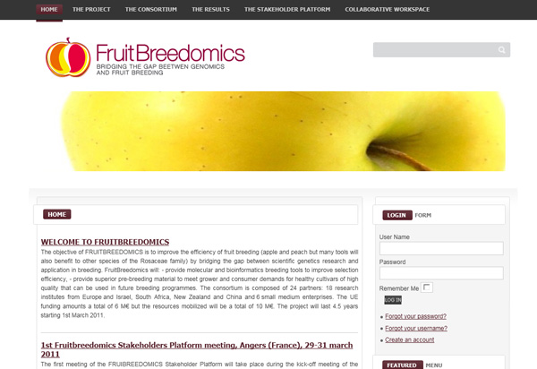 Web joomla FruitBreedomics
