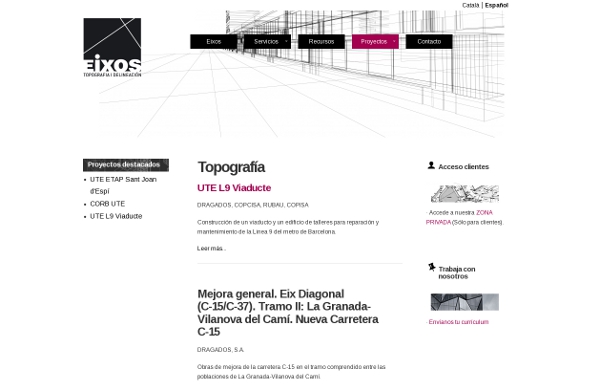 Web Eixos Topografía